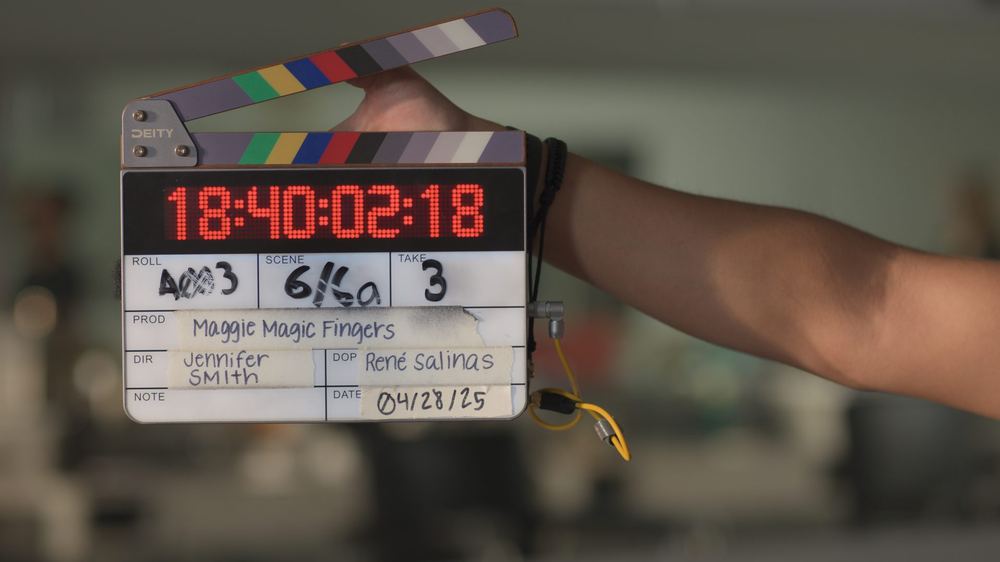 Production slate for Maggie Magic Fingers listing director Jennifer Smith and DP René Salinas